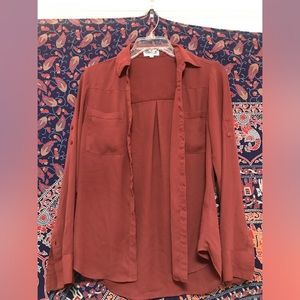 Red Slim Fit Express Portofino Dress Shirt 💕💕